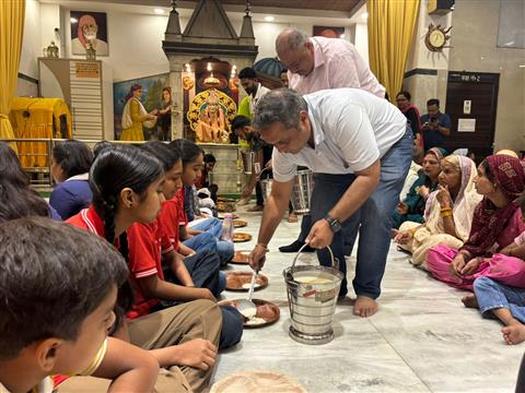 Food distribution for the Needy People in Sai Saubhgya Mandir